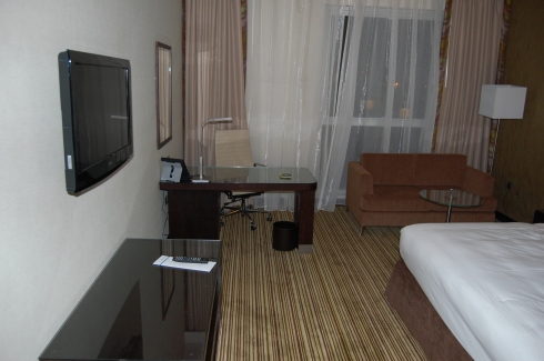 Detalhe geral do quarto do hotel
