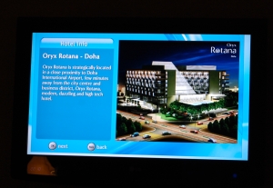 Imagem do hotel no seu sistema de informações (que funciona na tv lcd do quarto)