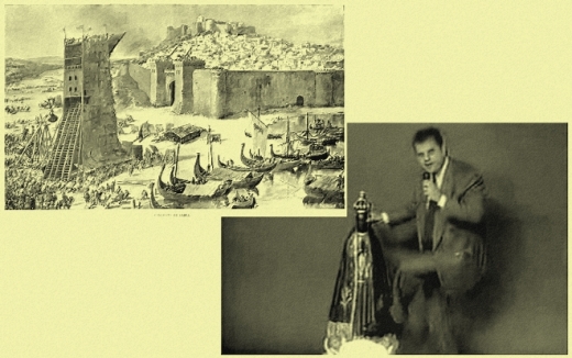 Na imagem, tomada de Lisboa e pastor chutando uma imagem de Nossa Senhora Aparecida